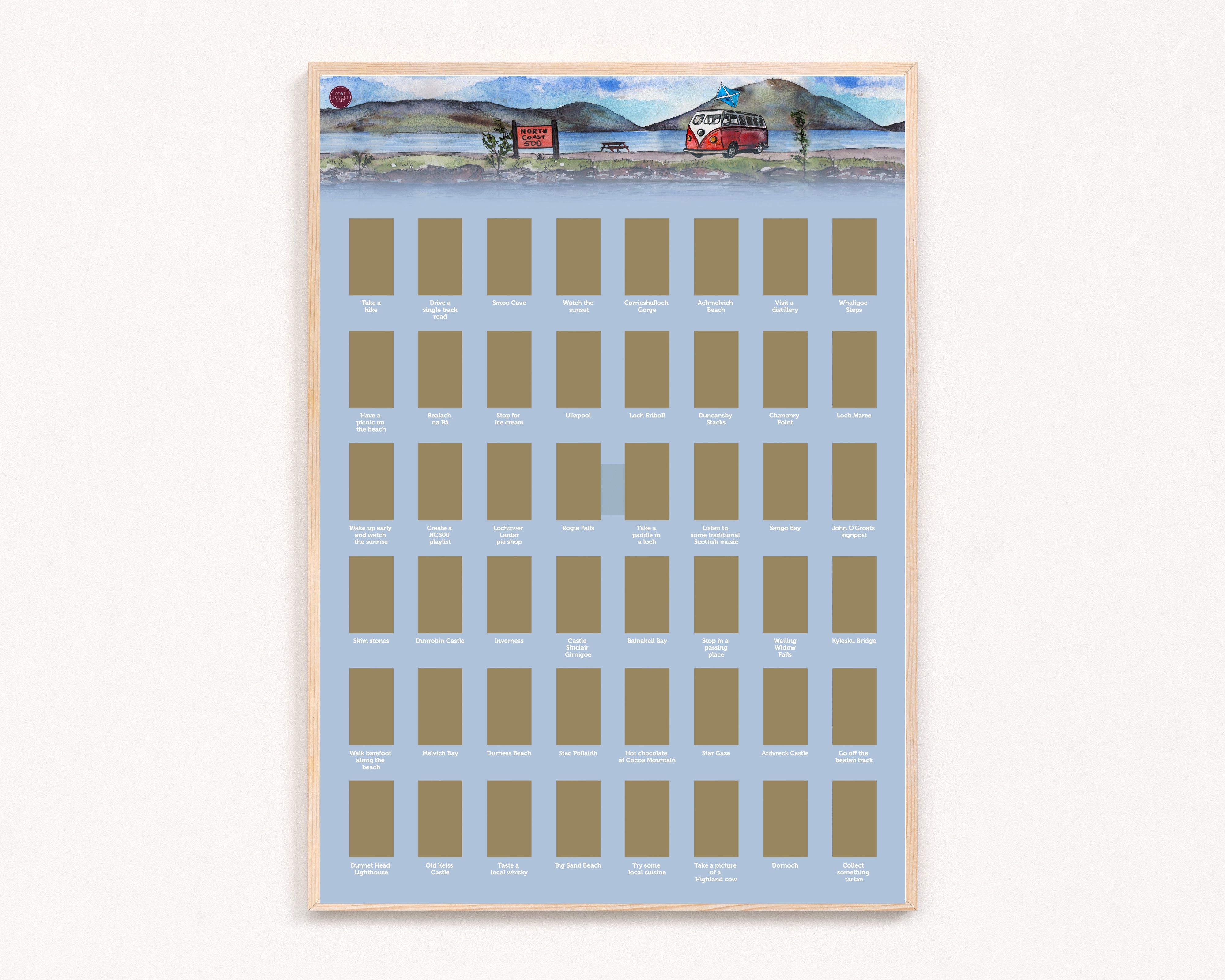 North Coast 500 - scratch off poster
